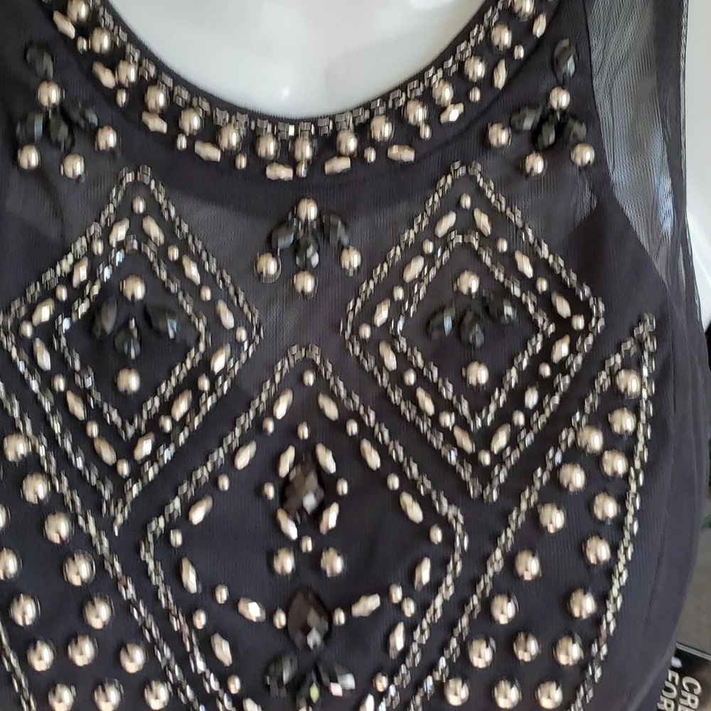 NWOT  City Studio midriff back lace up top. - Picture 2 of 10